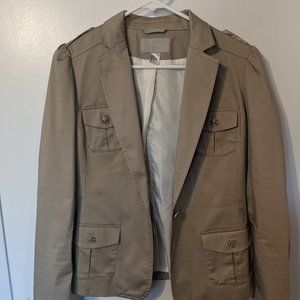H&M Blazer-tan, one-button, size 6/36